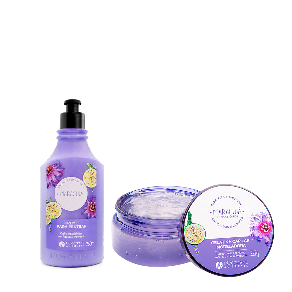 Combos Cuidados Cabeleira Maracujá: Creme de Pentear e Gelatina